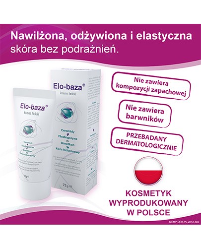 Elo-Baza krem lekki dla skóry bardzo wrażliwej 75 g