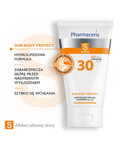 Pharmaceris S Sun Body Protect nawilżająca emulsja ochronna do ciała SPF 30 150 ml [Kup 2 produkty Phamaceris S = kosmetyczka]