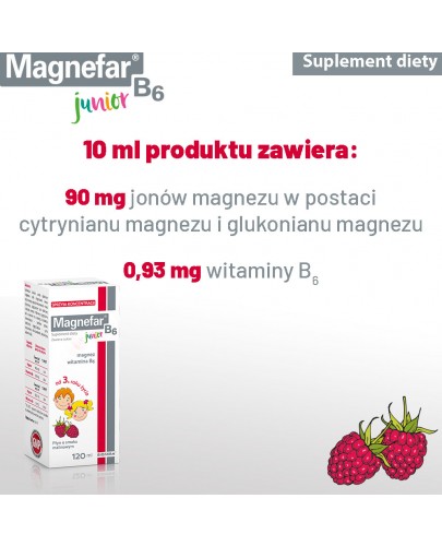 Magnefar B6 Junior płyn 120 ml