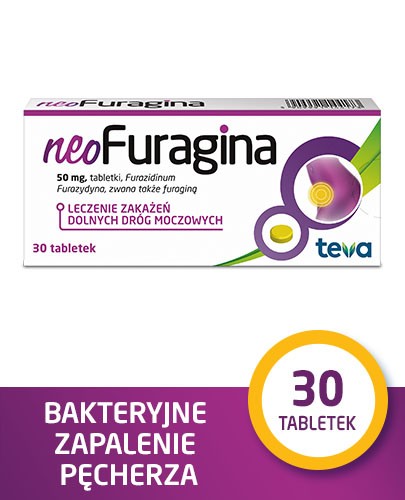 NeoFuragina 50 mg leczenie zakażeń dróg moczowych 30 tabletek