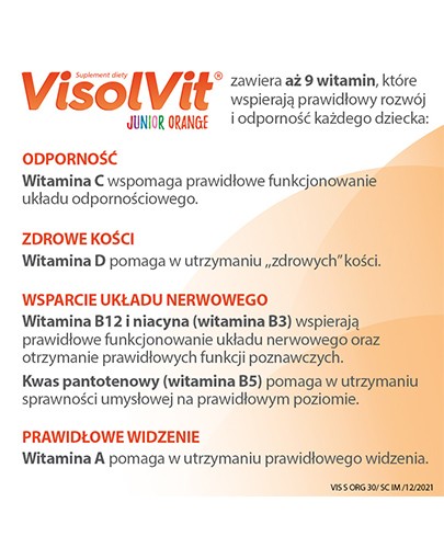 Visolvit Junior Orange proszek o smaku pomarańczowym 30 saszetek