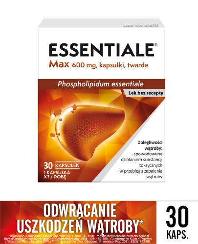 Essentiale Max Na wątrobę 600 mg 30 kapsułek