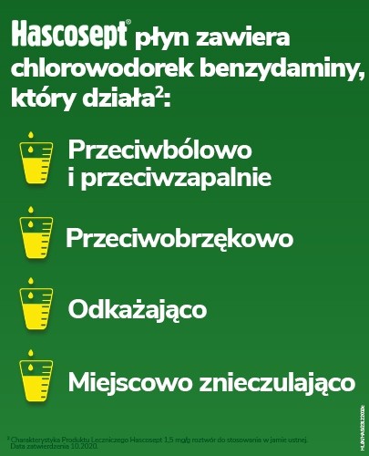 Hascosept 1,5 mg/g płyn do płukania jamy ustnej 100 g