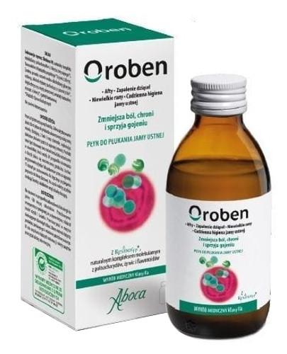 podgląd produktu Aboca Oroben płyn do płukania jamy ustnej 150 ml