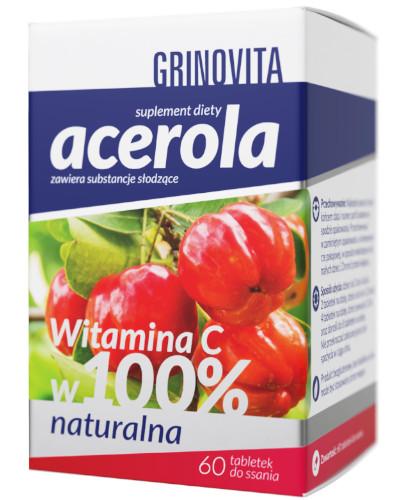 zdjęcie produktu Acerola Grinovita naturalna witamina C 60 tabletek