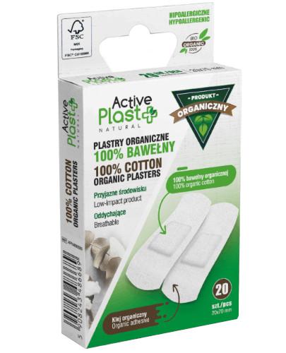 podgląd produktu Active Plast BIO plastry opatrunkowe ze 100% bawełny organicznej 20 x 70 mm 20 sztuk