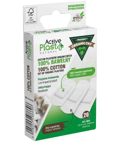 podgląd produktu Active Plast BIO zestaw plastrów opatrunkowych ze 100% bawełny organicznej 20 sztuk