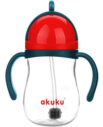 podgląd produktu Akuku bidon ze słomką z odważnikiem blue/red 280 ml [A0164]
