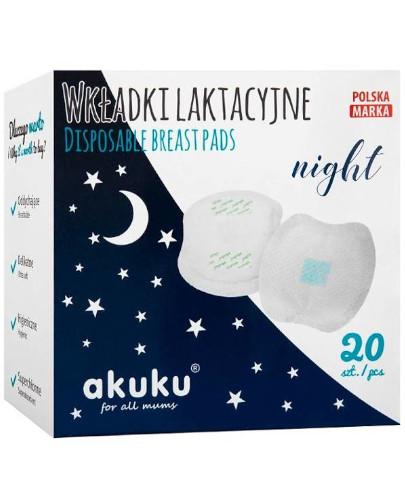 podgląd produktu Akuku wkładki laktacyjne Night 20 sztuk [A0444]