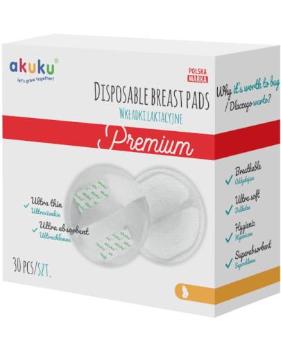 podgląd produktu Akuku wkładki laktacyjne Premium 30 sztuk [A0354]