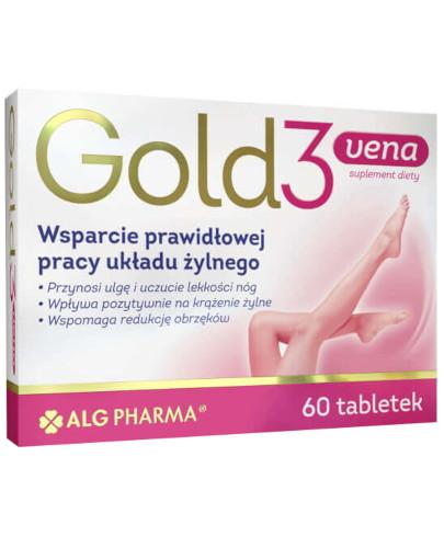 podgląd produktu Alg Pharma Gold3Vena 60 tabletek