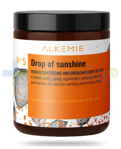 podgląd produktu Alkemie No.5 Sun for everyone, Drop of sunshine bogate masło regenerująco-brązujące do ciała 180 ml [DARMOWA DOSTAWA]