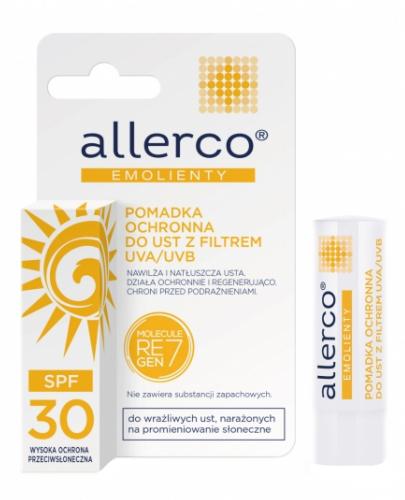 podgląd produktu Allerco Emolienty pomadka ochronna do ust z filtrem SPF30 4,9 g