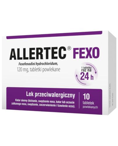 zdjęcie produktu Allertec Fexo 120 mg 10 tabletek powlekanych