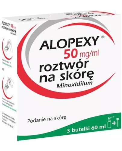 podgląd produktu Alopexy 50 mg/ml roztwór na skórę 3 x 60 ml