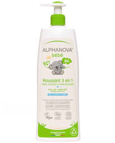 podgląd produktu Alphanova Bebe organiczny płyn do kąpieli dla dzieci 3w1 500 ml