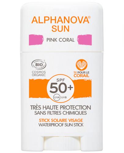 podgląd produktu Alphanova Sun krem z filtrem w sztyfcie SPF 50+ Pink Coral 12 g