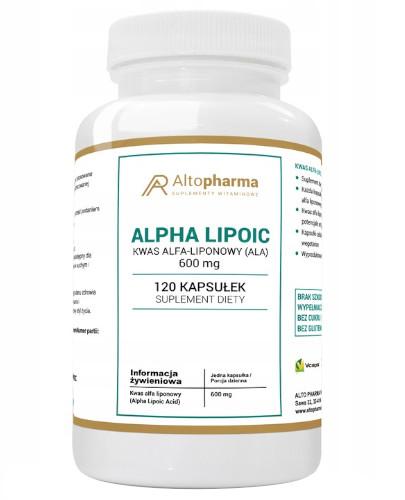 podgląd produktu Altopharma Alpha Lipoic kwas alfa liponowy (ALA) 600 mg 120 kapsułek