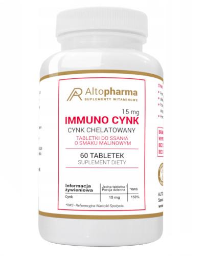 podgląd produktu Altopharma Immuno Cynk 15 mg 60 tabletek do ssania