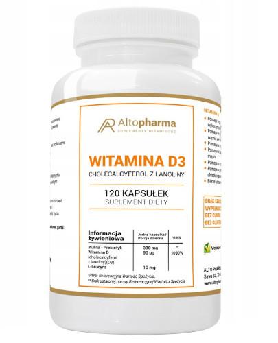 podgląd produktu Altopharma Witamina D3 2000 IU + Prebiotyk + L-Leucyna 120 kapsułek