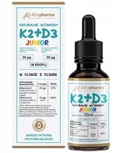 podgląd produktu Altopharma Witamina K2 MK-7 + D3 Junior w kroplach 30 ml