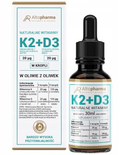 podgląd produktu Altopharma Witamina K2 MK-7 + D3 w kroplach 30 ml
