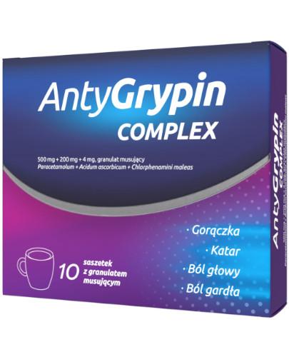 podgląd produktu AntyGrypin Complex saszetki z granulatem musującym 10 sztuk