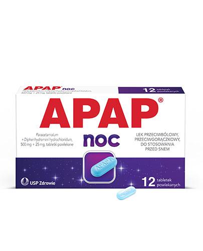 podgląd produktu Apap Noc 500 mg + 25 mg 12 tabletek