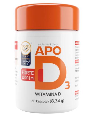 podgląd produktu Apo D3 Forte 2000j.m. witamina D3 60 kapsułek