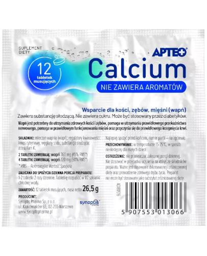 zdjęcie produktu Apteo Calcium w folii bezsmakowe 12 tabletek musujących