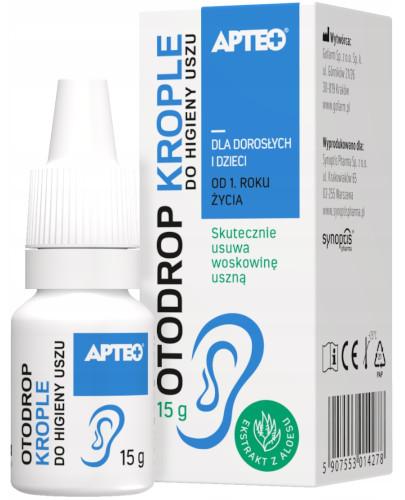 podgląd produktu Apteo Care Otodrop krople do higieny uszu 15 g