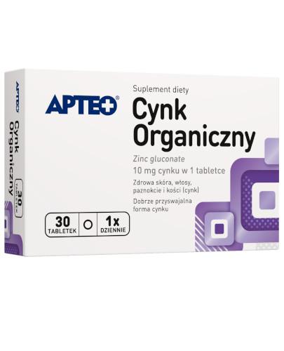 podgląd produktu Apteo Cynk organiczny 30 tabletek
