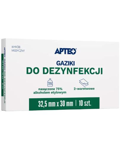 zdjęcie produktu Apteo gaziki do dezynfekcji 32,5 mm x 30 mm 10 sztuk