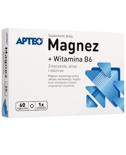 podgląd produktu Apteo Magnez + Wit.B6 60 tabletek