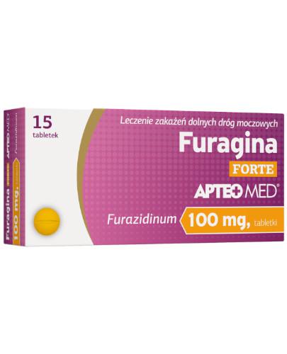 podgląd produktu Apteo Med Furagina FORTE 100mg 15 tabletek