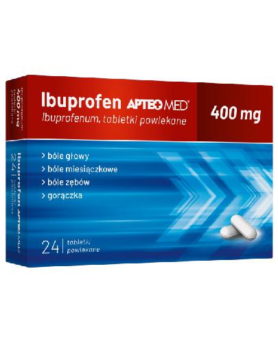 podgląd produktu Apteo Med Ibuprofen 400mg 24 tabletki powlekane