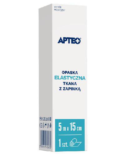 podgląd produktu Apteo Opaska elastyczna tkana z zapinką 5 m x 15 cm 1 sztuka
