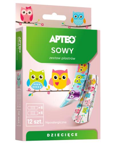 podgląd produktu Apteo plastry dla dzieci sowy 12 sztuk