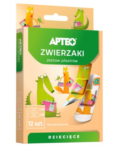 podgląd produktu Apteo plastry dla dzieci zwierzaki 12 sztuk