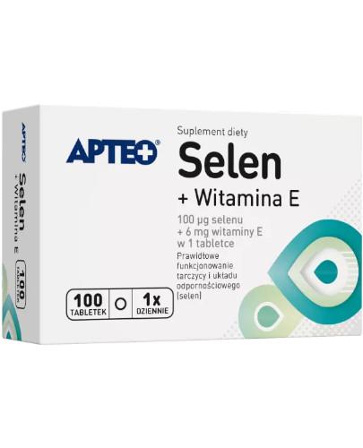 podgląd produktu Apteo Selen + witamina E 100 tabletek