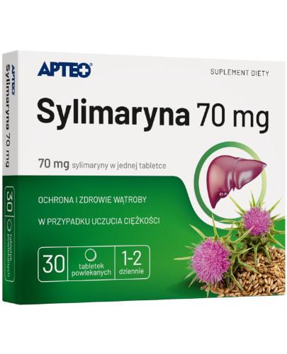 podgląd produktu Apteo Sylimaryna 70 mg 30 tabletek powlekanych