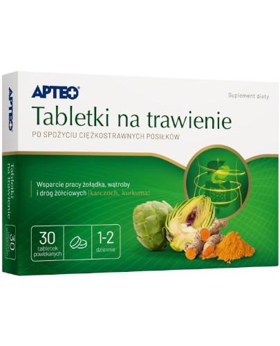 zdjęcie produktu Apteo Tabletki na trawienie 30 tabletek powlekanych