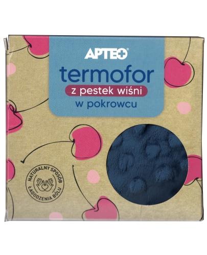 podgląd produktu Apteo Termofor z pestek wiśni w niebieskim pokrowcu 1 sztuka