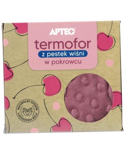 podgląd produktu Apteo Termofor z pestek wiśni w różowym pokrowcu 1 sztuka