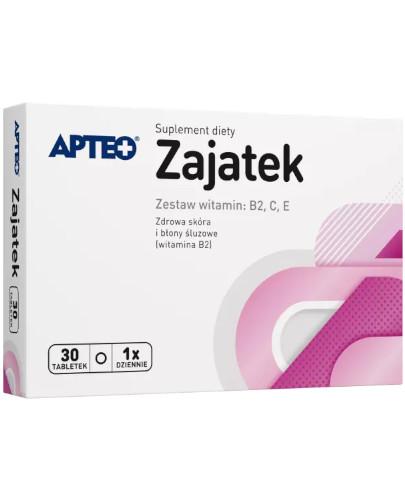 podgląd produktu Apteo Zajatek witamina B2 + C + E 30 tabletek