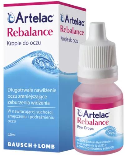 podgląd produktu Artelac Rebalance krople do oczu 10 ml