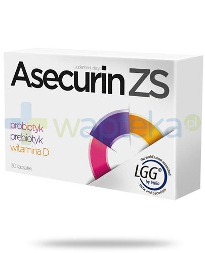 podgląd produktu Asecurin ZS probiotyk prebiotyk witamina D 30 kapsułek 