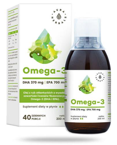 podgląd produktu Aura Herbals Omega-3 (370 DHA i 700 EPA) w płynie 200 ml