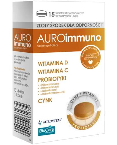 podgląd produktu AuroImmuno 15 tabletek dwuwarstwowych do rozgryzania i żucia