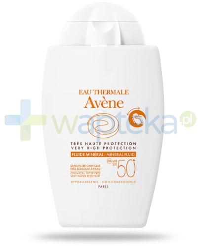 podgląd produktu Avene Fluid mineralny SPF50+ do skóry nadwrażlwiej 40 ml
